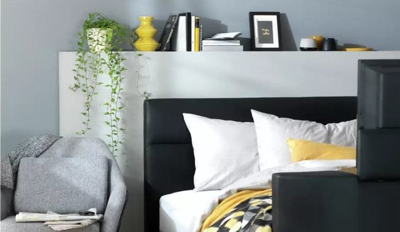 Gemini Double TV Bed Frame - Black By Habitat