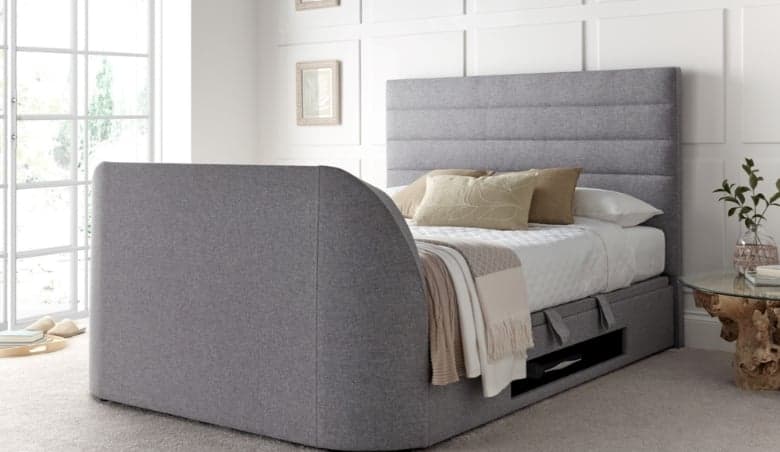 Kaydian Appleby Ottoman TV Bed Grey SuperKingnBy Bed Kingdom