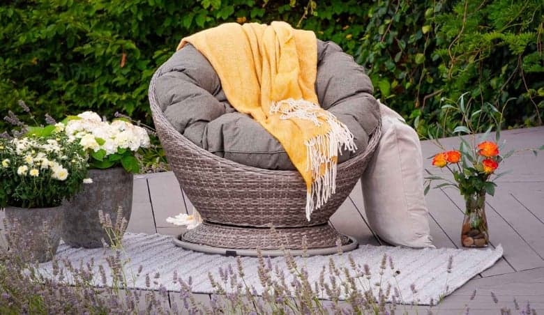 Rattan Garden Swivel Chair in Grey - Lucia By Rattan Direct