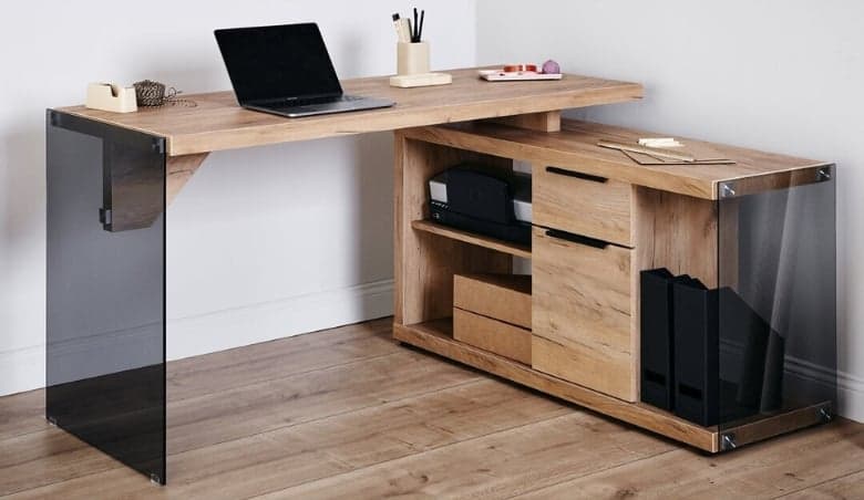 Sabetha L-Shape Executive Desk by Wayfair