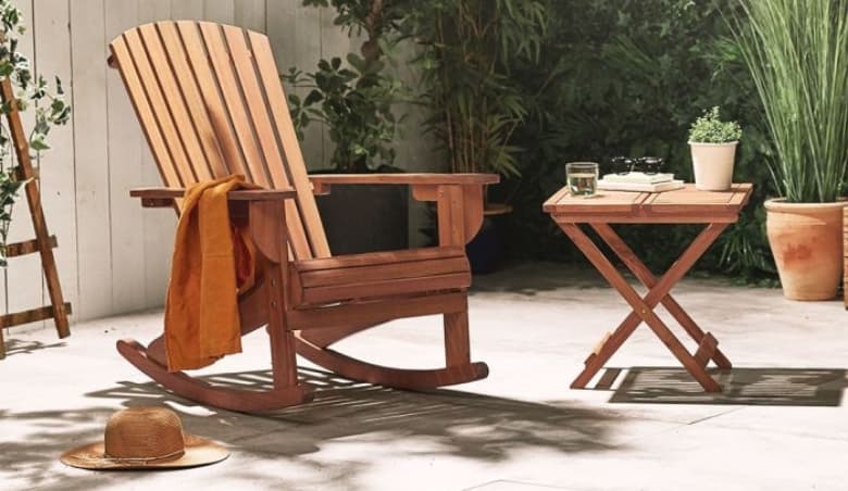 Set of 2 Rocking Adirondack Chair By VonHaus