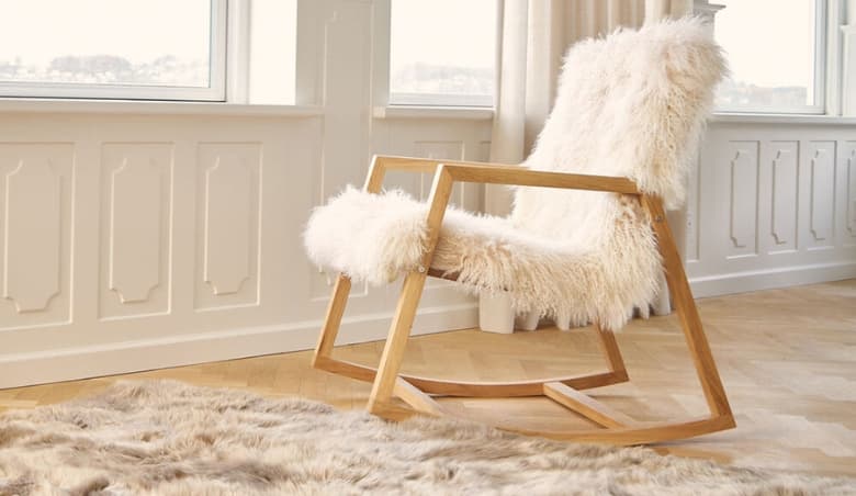 Sheepskin Rocking Chair - Ash By Sweetpea u0026 Willow