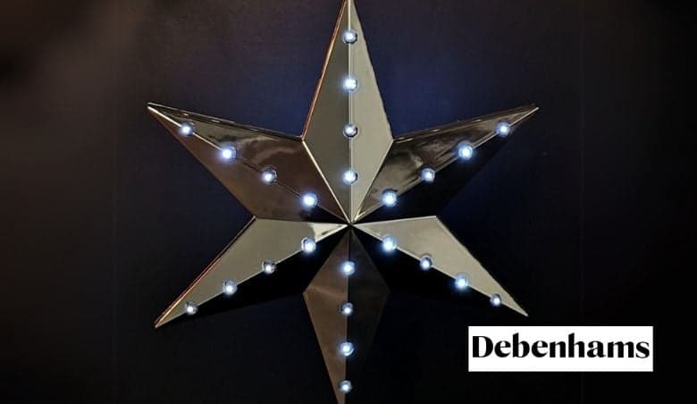 Debenhams Hanging Christmas shooting star