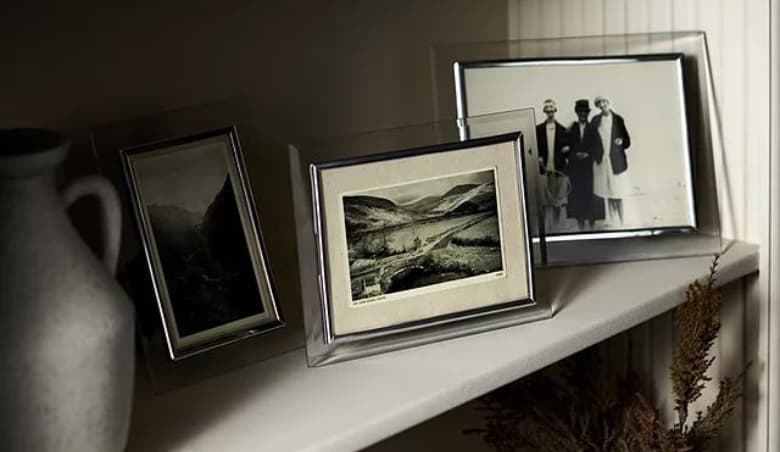 Glass Border Photo Frame, Clear Silver By John Lewis u0026 Partners