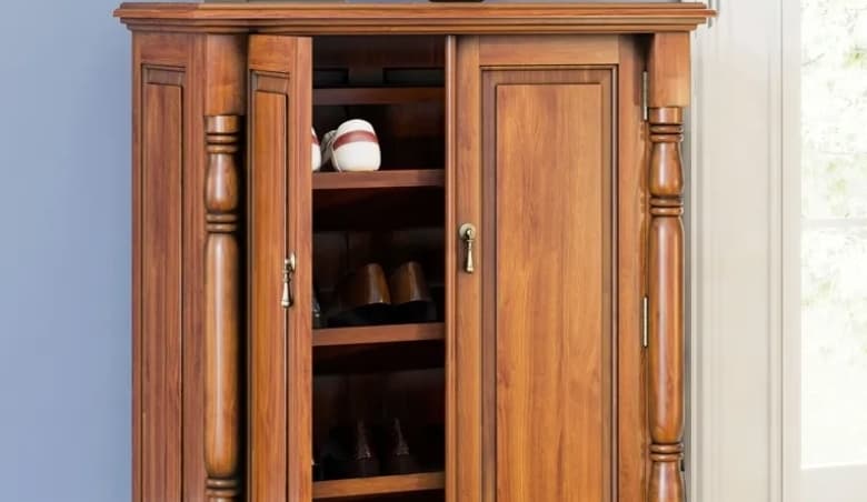 Baumhaus La Reine Mahogany Shoe CupboardnBy Choice Furniture Superstore