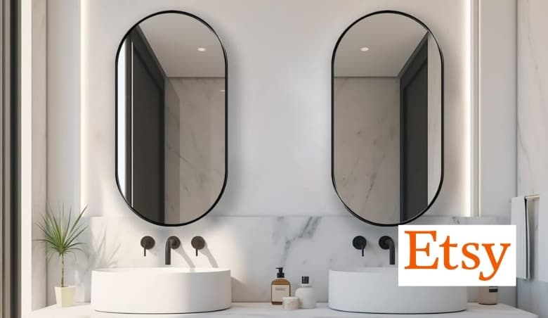 Etsy Pill Shaped Mirror