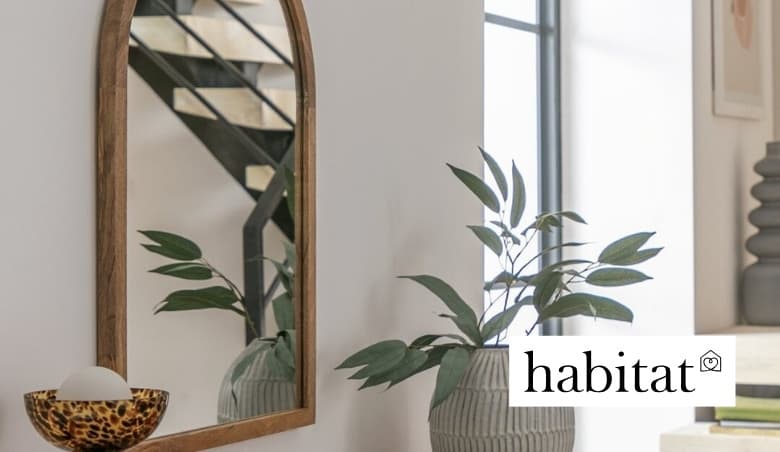Habitat Mango Wood Arch Wall Mirror