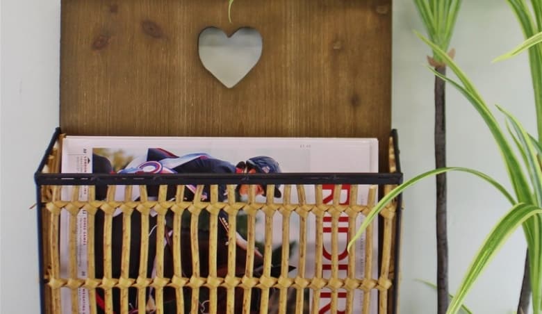 Metal u0026 Wicker Wall Hanging Magazine RacknBy Cherry Lane Garden Centres