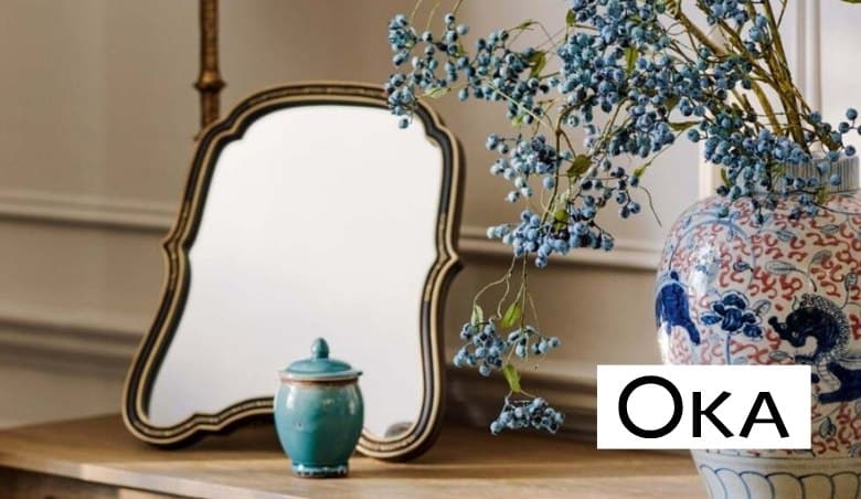 OKA, Floreale Mirror - Antique Gold