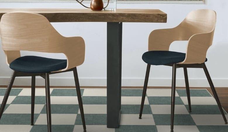 Jaque Checkered Slate Green Rug - 185x275 - Machine Washable Area Rug - Kid u0026 Pet Friendly - Indoor Rugs By Ruggable