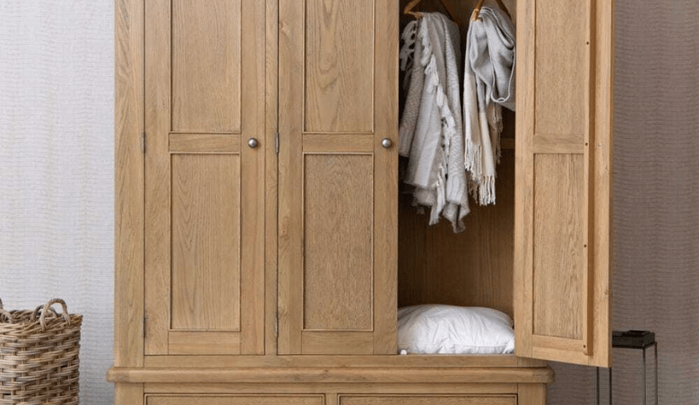 Wessex Smoked Oak 3 Door Wardrobe By Chiltern Oak Furniture