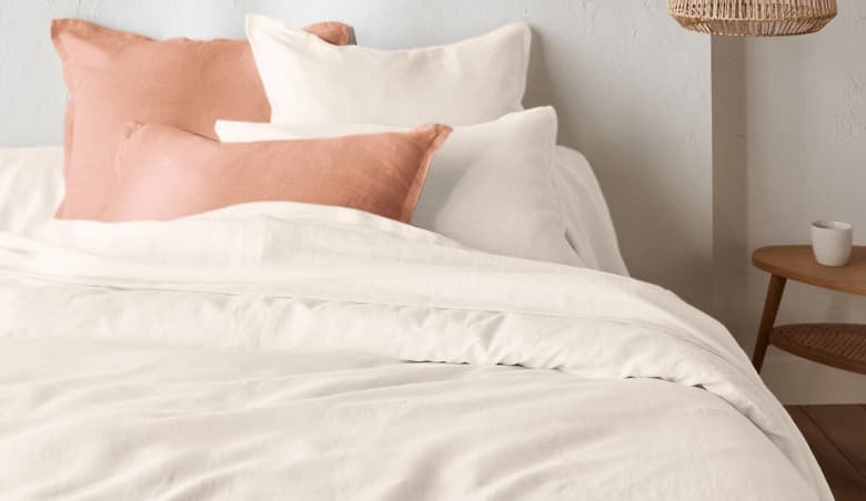 La Redoute - Linot Plain 100% Washed Linen Pillowcase
