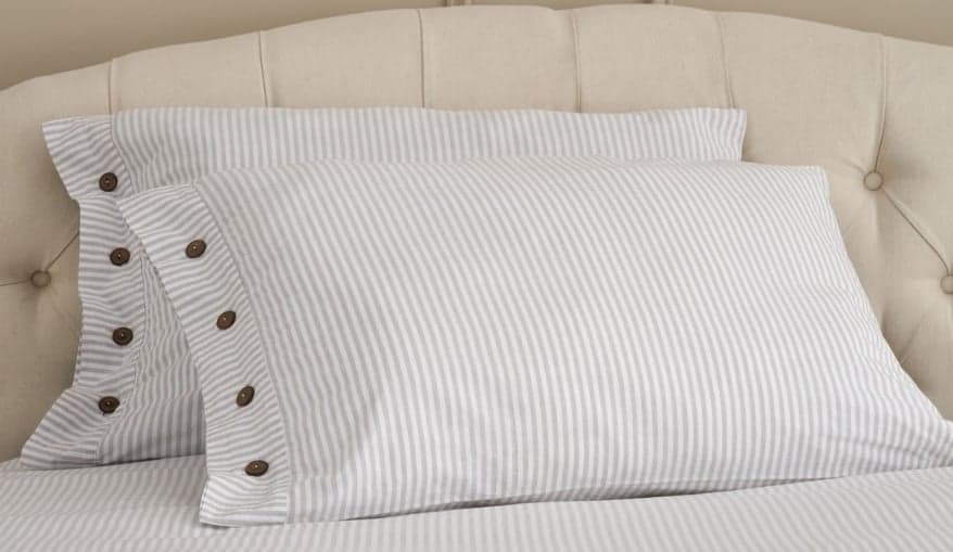 Feather u0026 Black - Cotton Collection Dyed Stripe Pillowcase Pair - Â£49