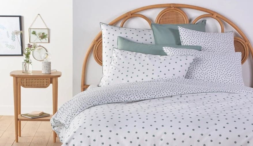 La Redoute - Lison Spotted 100% Washed Cotton Pillowcase - Â£7