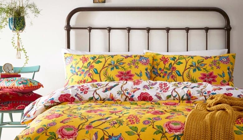 furn. Pomelo Yellow Reversible Duvet Cover and Pillowcase Set By Dunelm