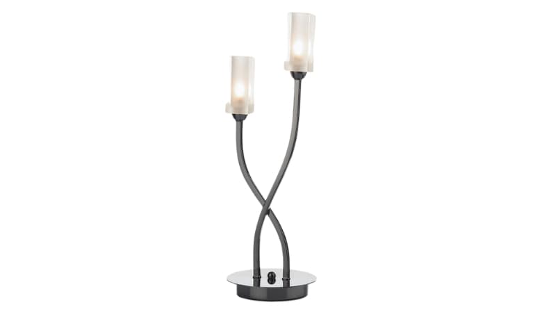 Dar Lighting Morgan 2 Light Table Lamp Black By Fenwick