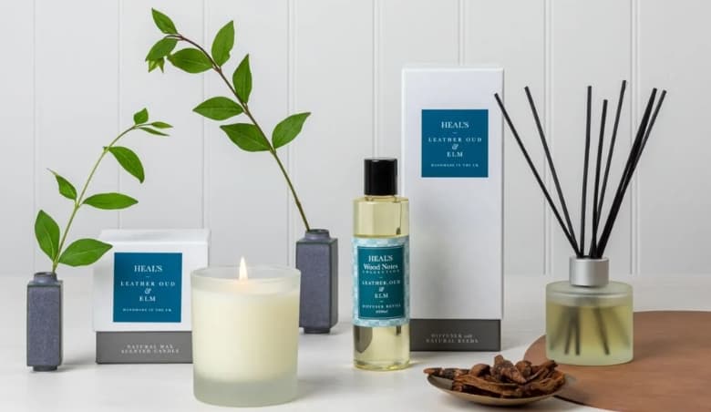 Heal's Leather Oud and Elm Scented Candle