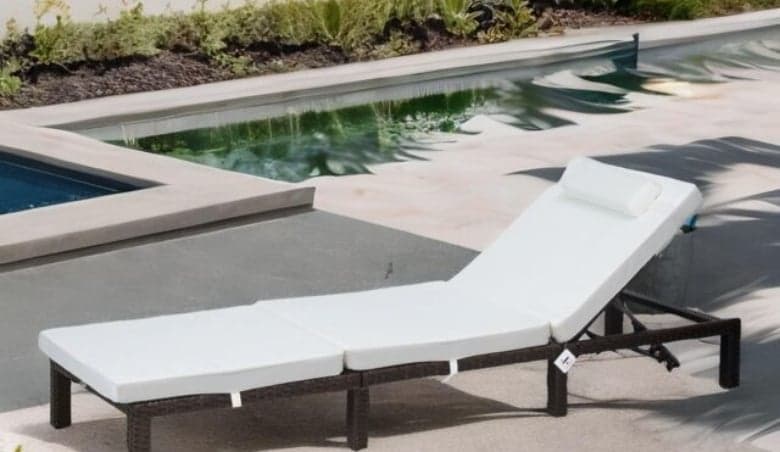 Rattan Sun Lounger For Garden Reclining Deck Chair With Cushion in Brown by Debenhams