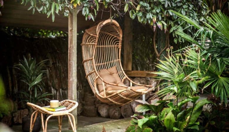 Nesari Rattan Hanging Dining Chair - Garden - One Size - Natural by Nkuku