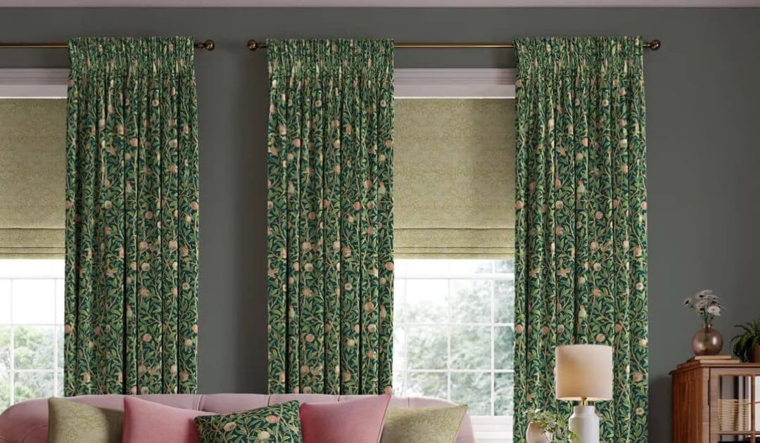 Dunelm - William Morris At Home Bird & Pomegranate Made to Measure Curtains