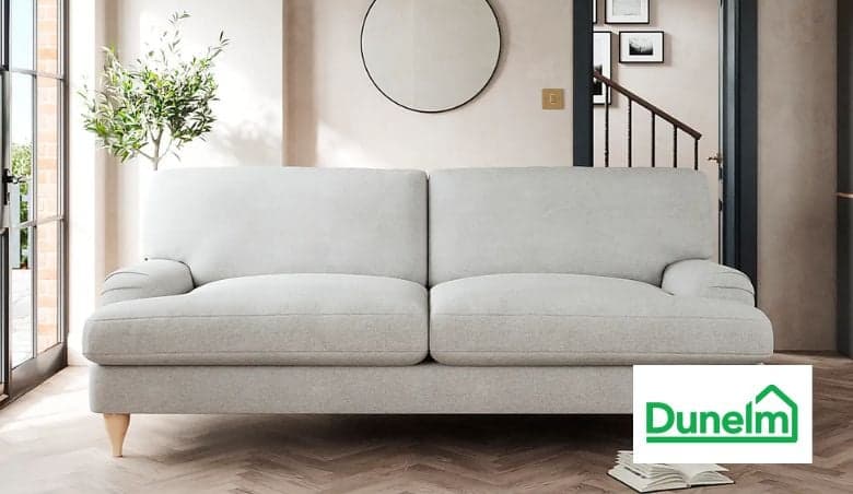 Dunelm - Darwin 4 Seater Sofa Tonal Weave Silver - Blog