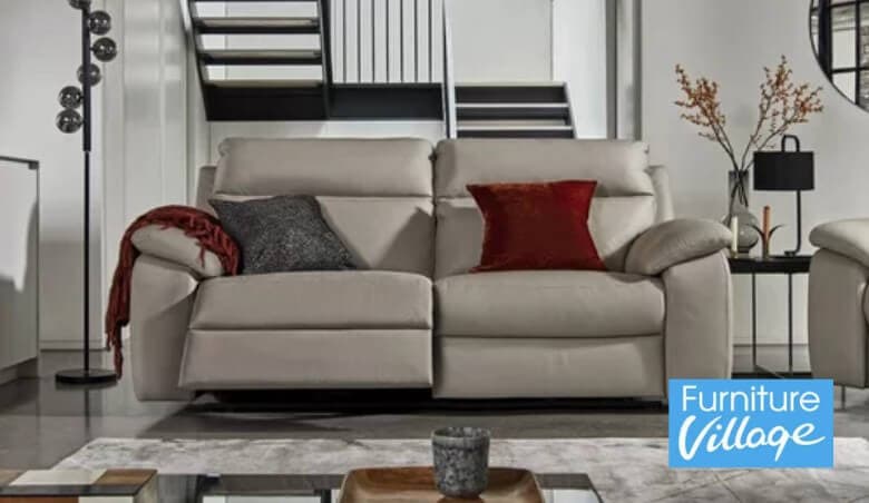Furniture Village - Nicoletti Pepino 3 Seater Leather Sofa Torello Tortora - Blog