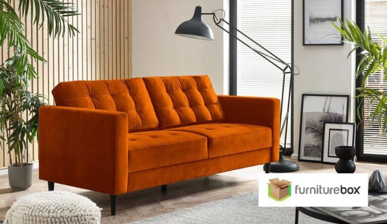 Furniturebox - Jolene 3 Seater Burnt Orange Velvet Sofa - Blog