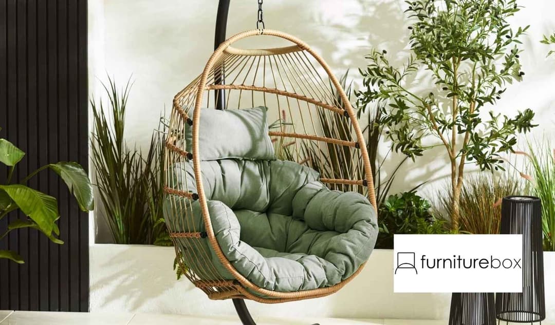 Rattan Garden Hanging Egg Chair by FurnitureBox >