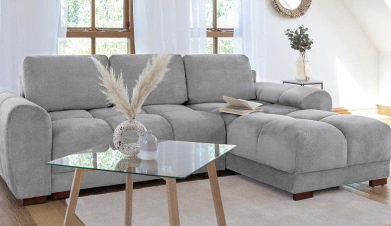L-Shape Velvet Sofa Bed
