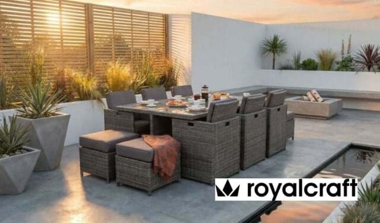 Paris 10 Seater Cube Dining Set by Royalcraft >