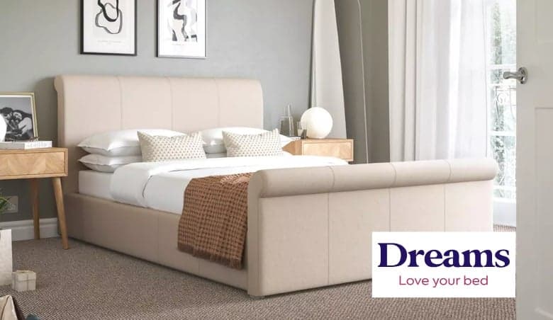 Wilson Upholstered Ottoman Bed Frame by Dreams >