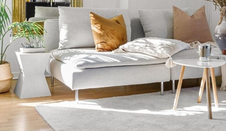 Front furniture legs on the Rug