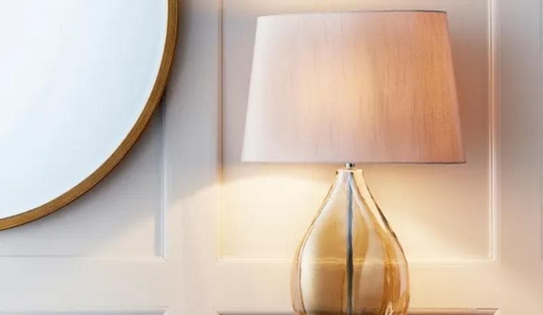 Vogue Kew Smoked Table Lamp Gold by Dunelm