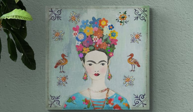 Frida by Aimee Wilson Canvas MultiColouredBy Dunelm