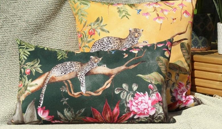 Leopard Forest Outdoor Cushion Forest (Green) By Dunelm