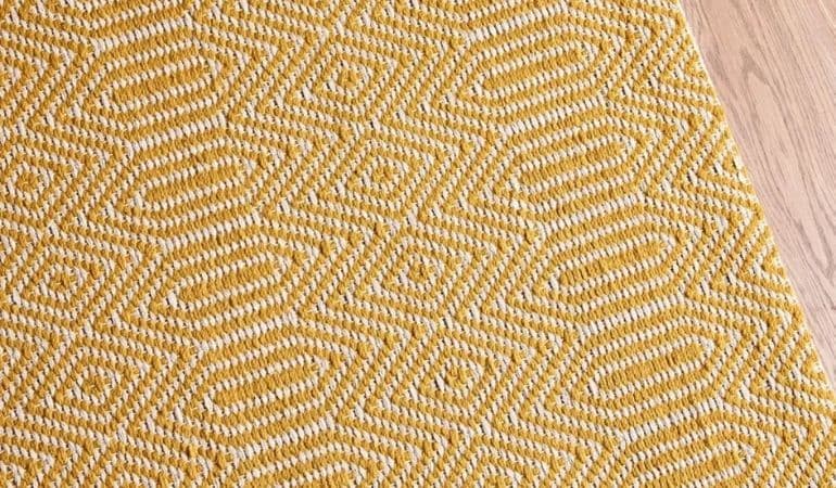 Bengal Medium Rug in Mustard By Sofa.com