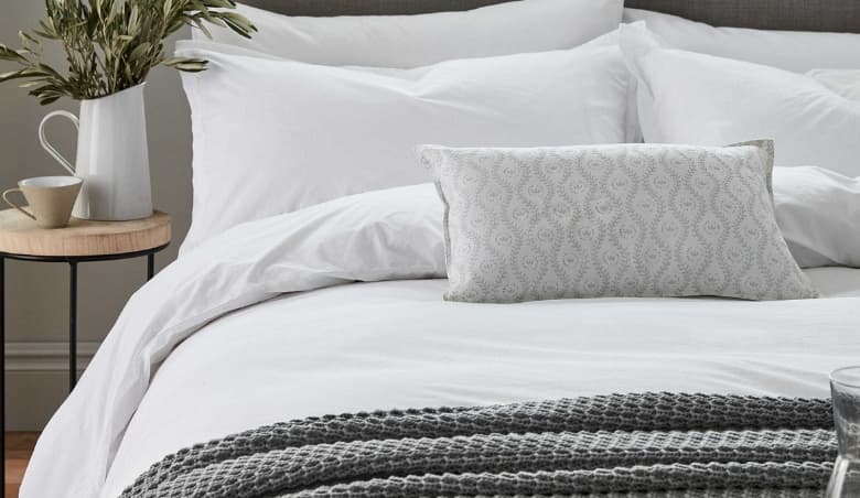 Murmur Calm Kingsize Duvet Cover, WhitenBy Bedeck Home