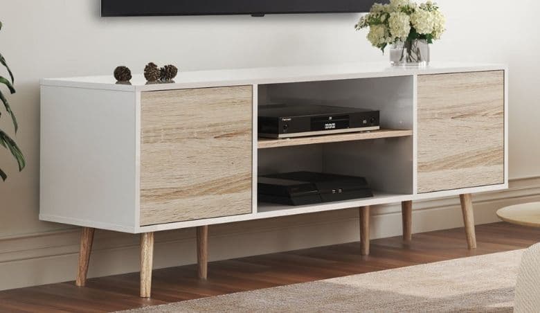 Camela wood TV stand by Wayfair via uFurnish.com
