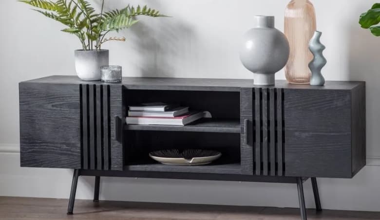 Hatfield Black Oak Media Unit By Choice Furniture Superstore