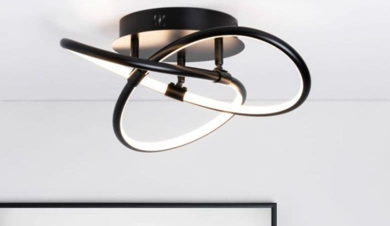 Eero Knotted LED Flush Ceiling Light, Satin Black By BHS.jpg