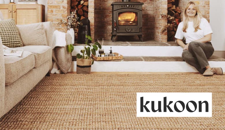 Rustic Jute Sisal Brown Natural Area Rugs - Boucle - Jute - 80cm x 150cm by Kukoon