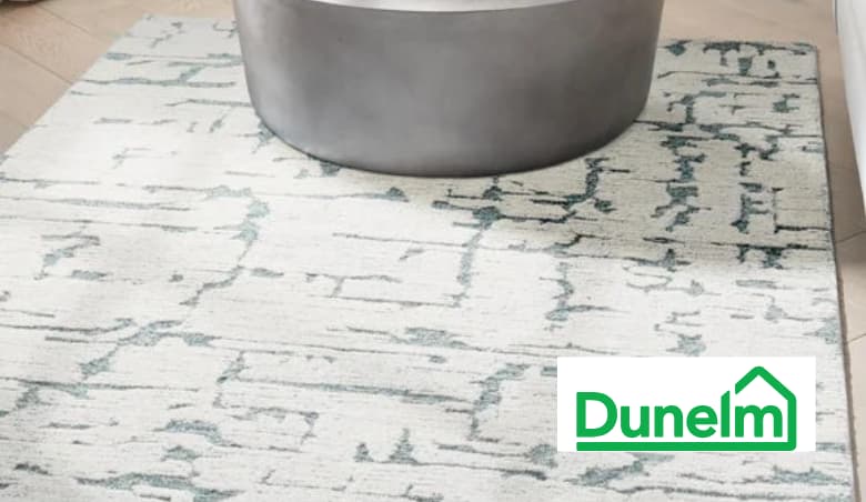 Calvin Klein Sculptural Abstract Wool Rug by Dunelm