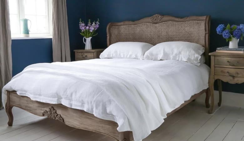 Chateauneuf Rustic Rattan French Bed by French Bedroom