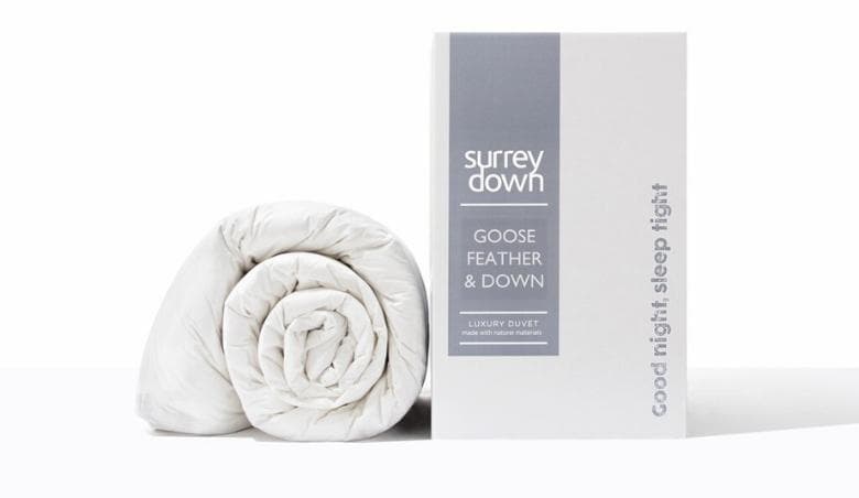 Goose Feather and Down Duvet 4.5 tog King (230cm x 220cm) by Surrey Down