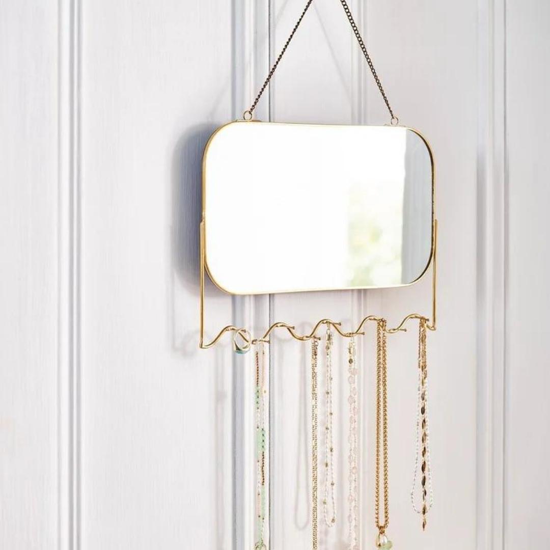 Jewellery holder mirror