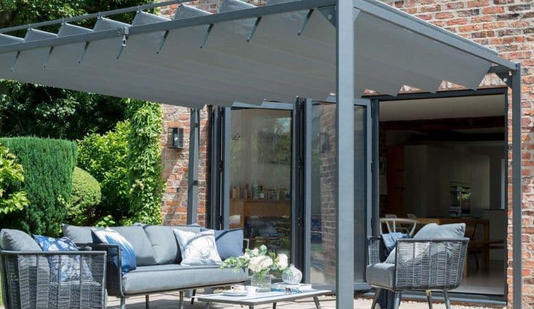3m x 3m Pandora Leaf Pergola GreynBy Dunelm