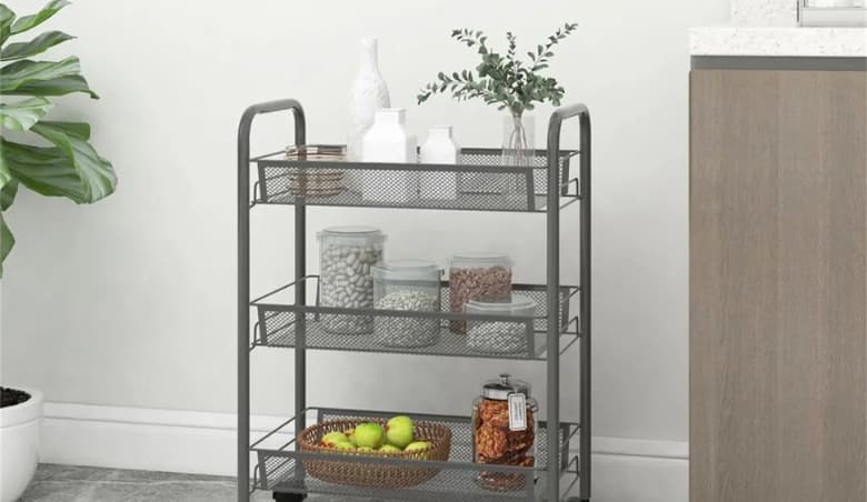 Manseau 46cm Iron Kitchen Trolley by Wayfair