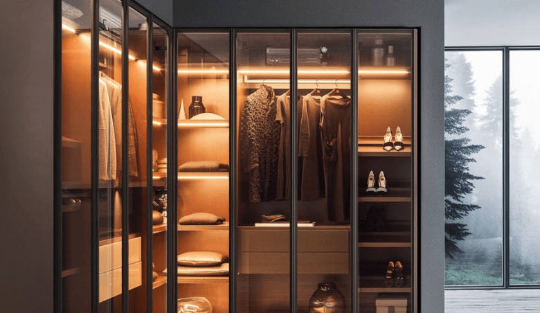 Custom made corner wardrobe by Campbell Watson