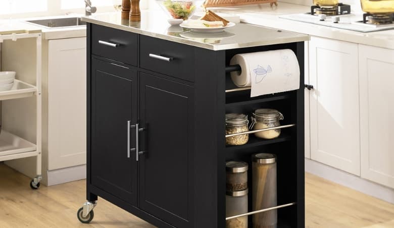 Zajac 107cm Wide Rolling Kitchen Island by Wayfair