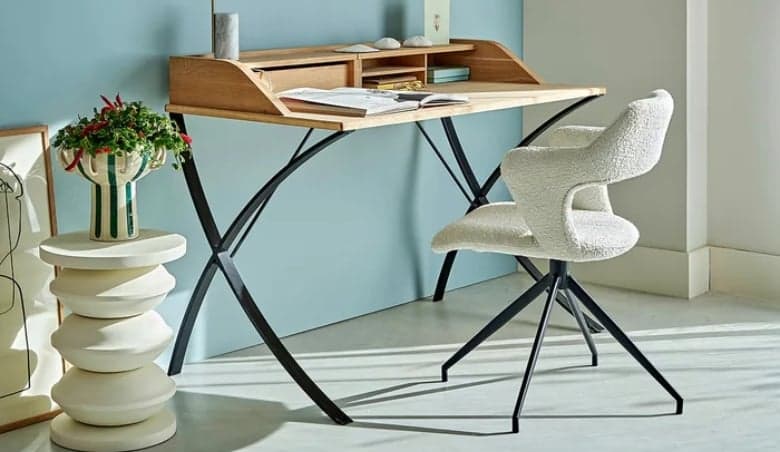 Epitre Oak Secretary Desk By La Redoute